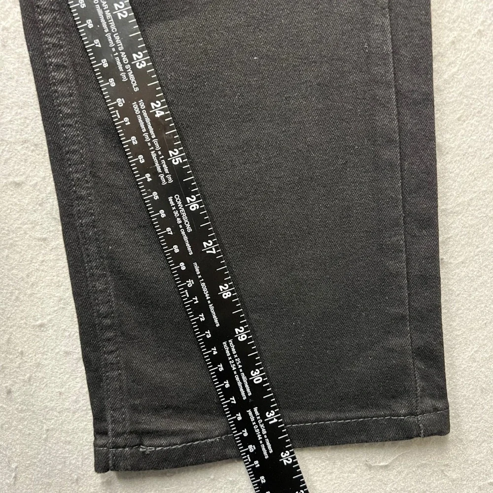 Levis 506 Straight Leg Jeans Mens W32 L32 Black Dark Gray Stretch A7700-0005‎